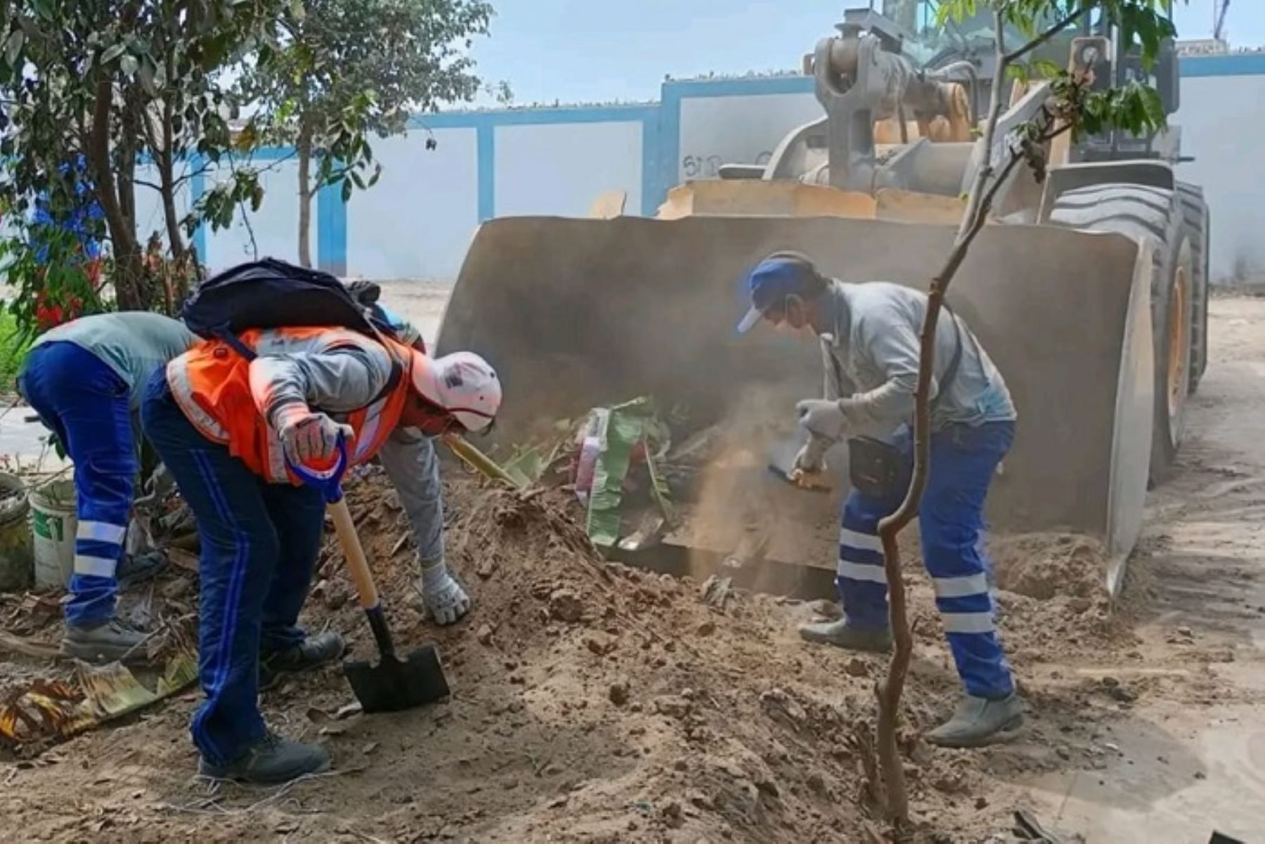 Al menos 8 hoias duró la campaña con la participación de alrededor de 30 personas de limpieza de la comuna.