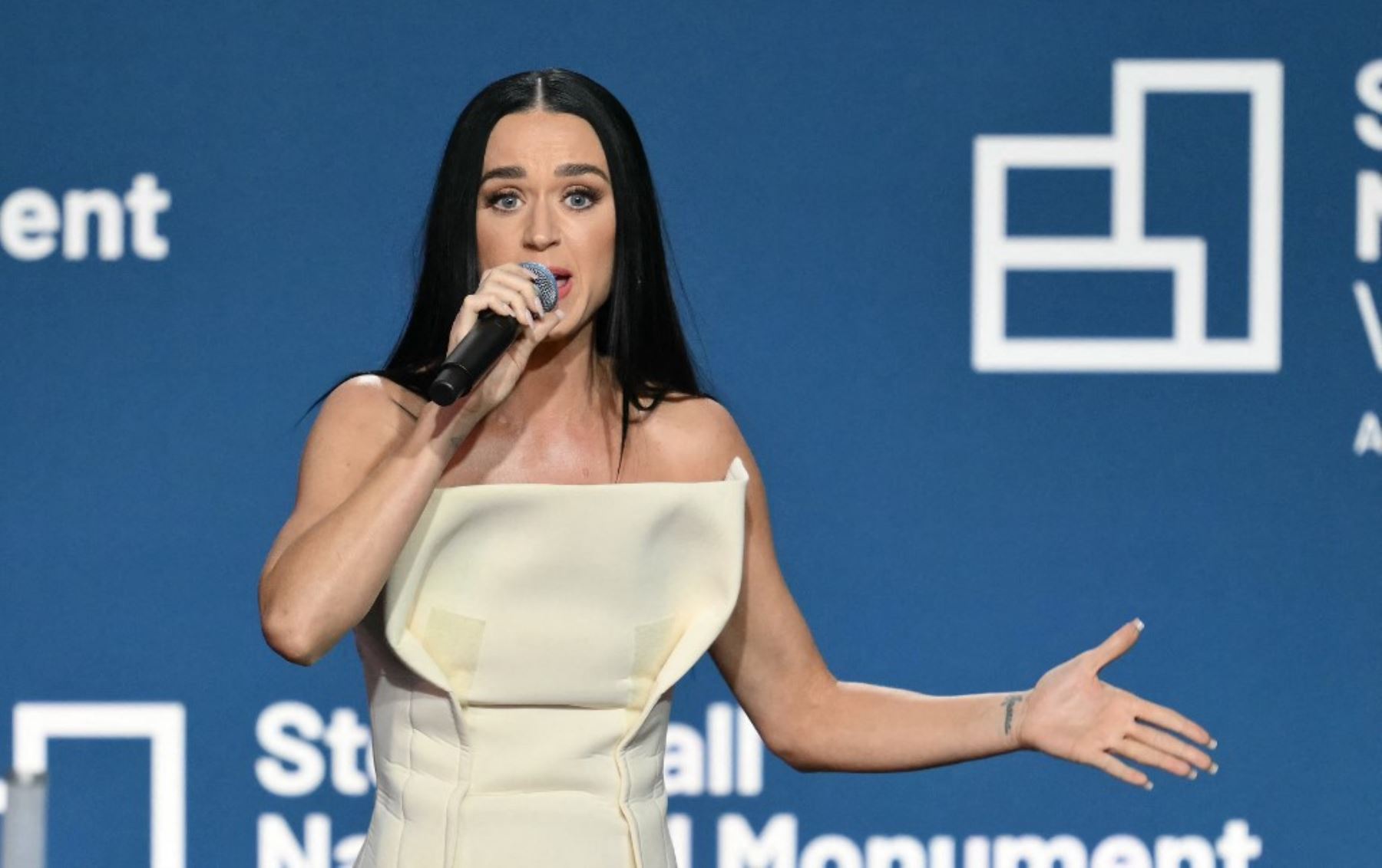 La cantante Katy Perry llamó a sus seguidores a votar por Kamala Harris. Foto: AFP