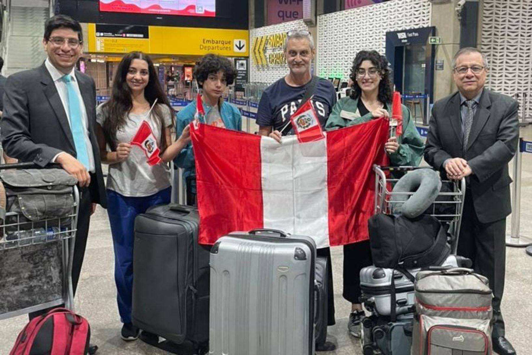 Peruanos evacuados desde Beirut llegaron a Brasil. ANDINA/Difusión