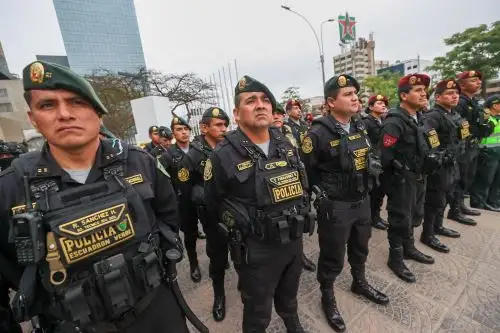 Efectivos policiales resguardarán a dignatarios, las sedes de las reuniones, además de preservar el orden público antes, durante y después de foro económico internacional. Foto: ANDINA/Juan Carlos Guzmán.