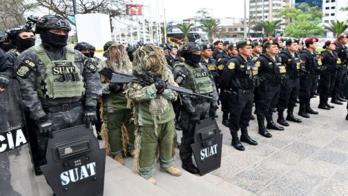 Efectivos policiales resguardarán a dignatarios, las sedes de las reuniones además de preservar el orden público antes, durante y después de foro internacional. Foto: Difusión