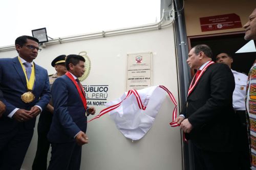 La ceremonia de inauguración se realizó con la presencia del presidente del Poder Judicial, Javier Arévalo, y el alcalde del distrito, Hernán Sifuentes. Foto: ANDINA/Difusión