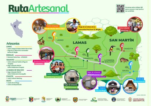 Un nuevo circuito turístico se puso en marcha en la región San Martín. Este une los destinos de Tarapoto, Lamas, Chazuta y otros; además, promueve el trabajo de los artesanos locales. ANDINA/Difusión