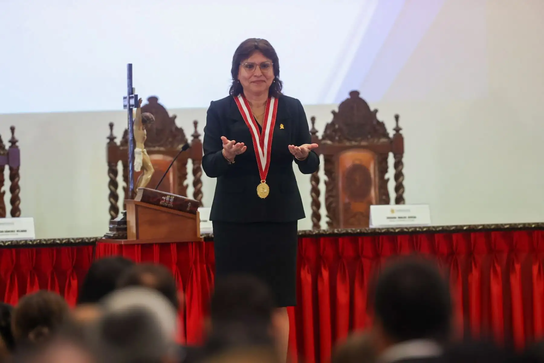 Juramentación de la nueva Fiscal de la Nación, Delia Espinoza para el periodo 2024 - 2027.

Foto: ANDINA/Juan Carlos Guzmán Negrini