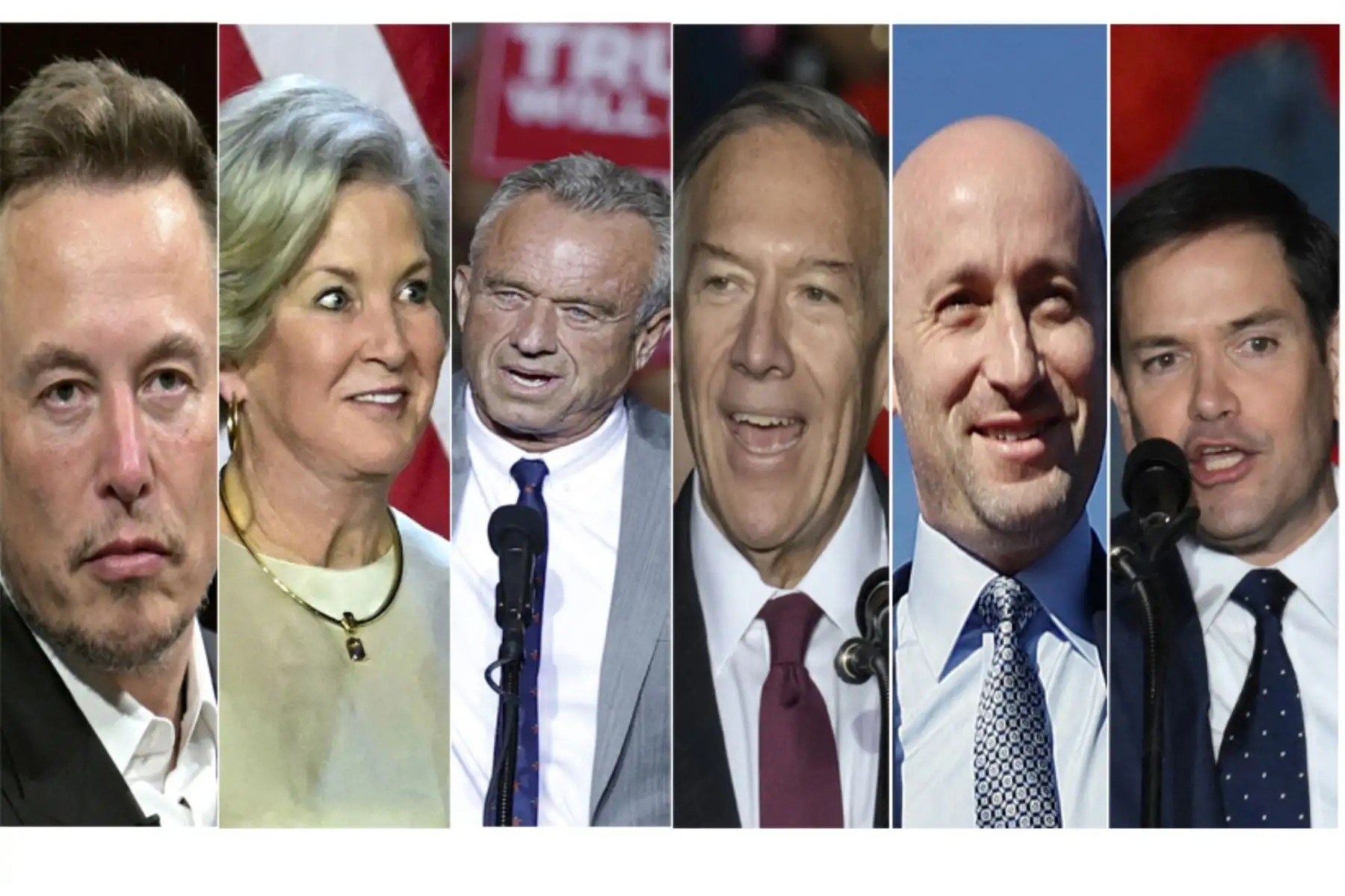 Elon Musk, Susie Wiles, Mike Pompeo, Robert Kennedy Jr., Stephen Miller, Marco Rubio acompañarían a Trump en su segundo periodo.