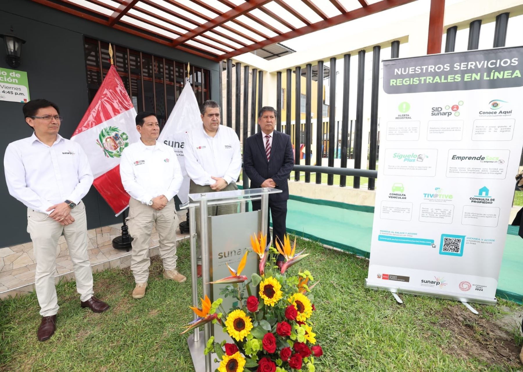 La Sunarp puso en marcha una nueva oficina receptora en el distrito de Chancay, región Lima, para atender la mayor demanda registral que se originará con la inauguración del megapuerto de Chancay previsto para este domingo17 de noviembre. ANDINA/Difusión