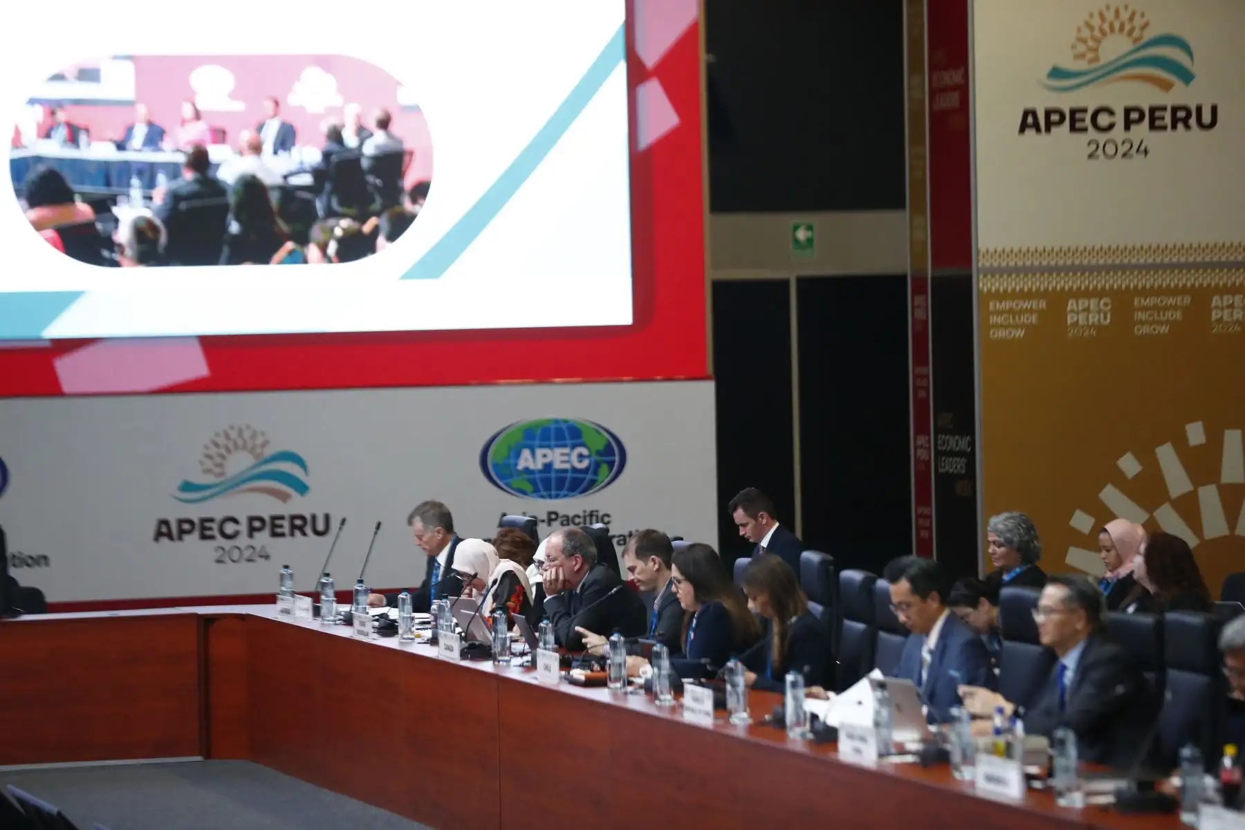 Culminó la reunión de Altos Funcionarios del Foro de Cooperación Económica Asia-Pacífico APEC Perú 2024, realizado en el Centro de Convenciones de Lima, en el distrito de San Borja. Foto: ANDINA/Daniel Bracamonte