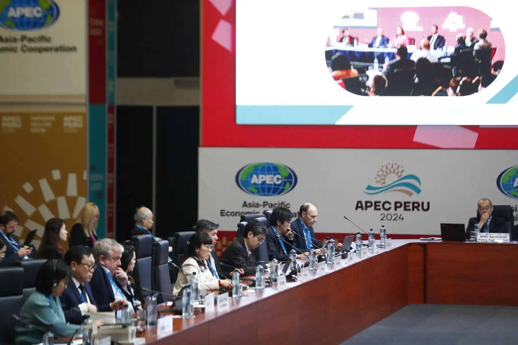 Culminó la reunión de Altos Funcionarios del Foro de Cooperación Económica Asia-Pacífico APEC Perú 2024, realizado en el Centro de Convenciones de Lima, en el distrito de San Borja. Foto: ANDINA/Daniel Bracamonte
