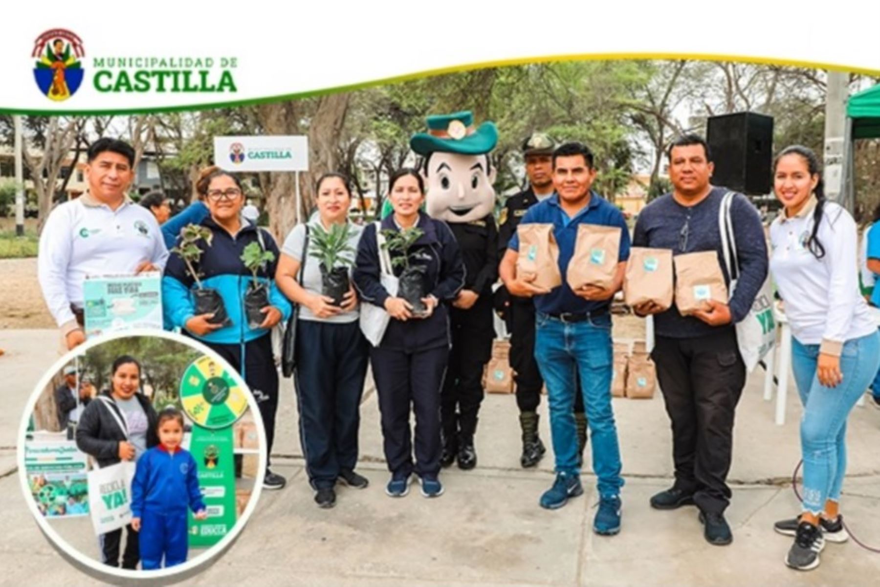 Municipalidad distrital de Castilla (Piura) impulsó campaña de reciclaje y concienciación sobre la protección ambiental. Foto: ANDINA/Difusión.