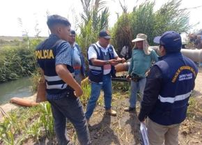 Fiscalía de Lambayeque interviene diversos tramos del canal Lambayeque tras denuncia de extracción ilegal de agua que afecta a la agricultura. ANDINA/Difusión