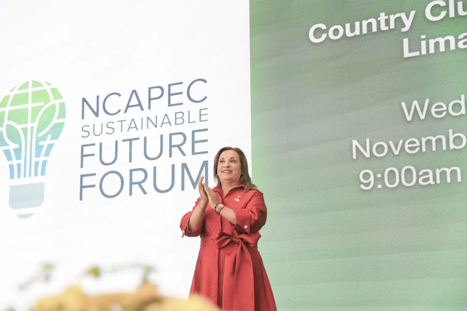 La presidenta de la república, Dina Ercilia Boluarte Zegarra, participó en la inauguración del Segundo Foro sobre el Futuro Sostenible. Foto: ANDINA/Prensa Presidencia