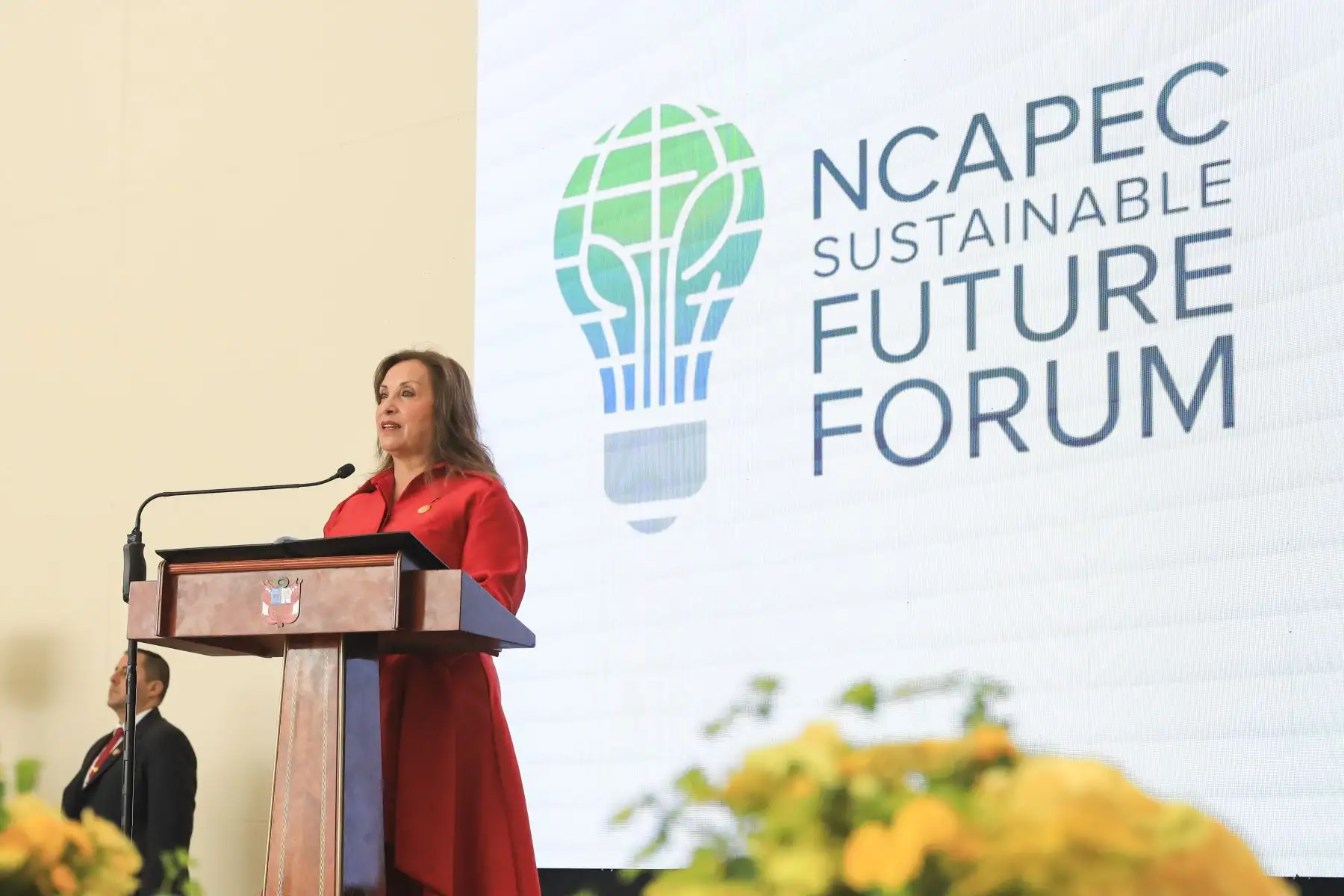 La presidenta de la república, Dina Ercilia Boluarte Zegarra, participó en la inauguración del Segundo Foro sobre el Futuro Sostenible. Foto: ANDINA/Prensa Presidencia