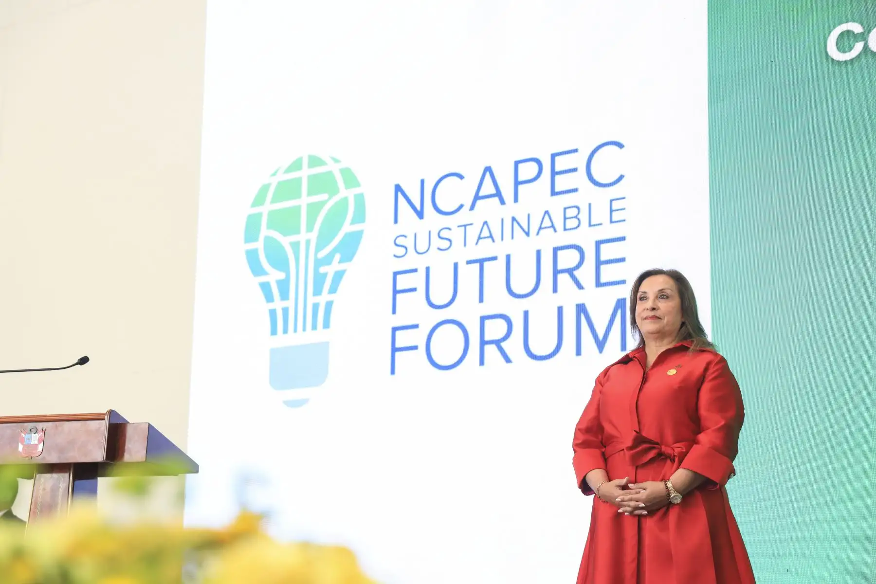 La presidenta de la república, Dina Ercilia Boluarte Zegarra, participó en la inauguración del Segundo Foro sobre el Futuro Sostenible. Foto: ANDINA/Prensa Presidencia