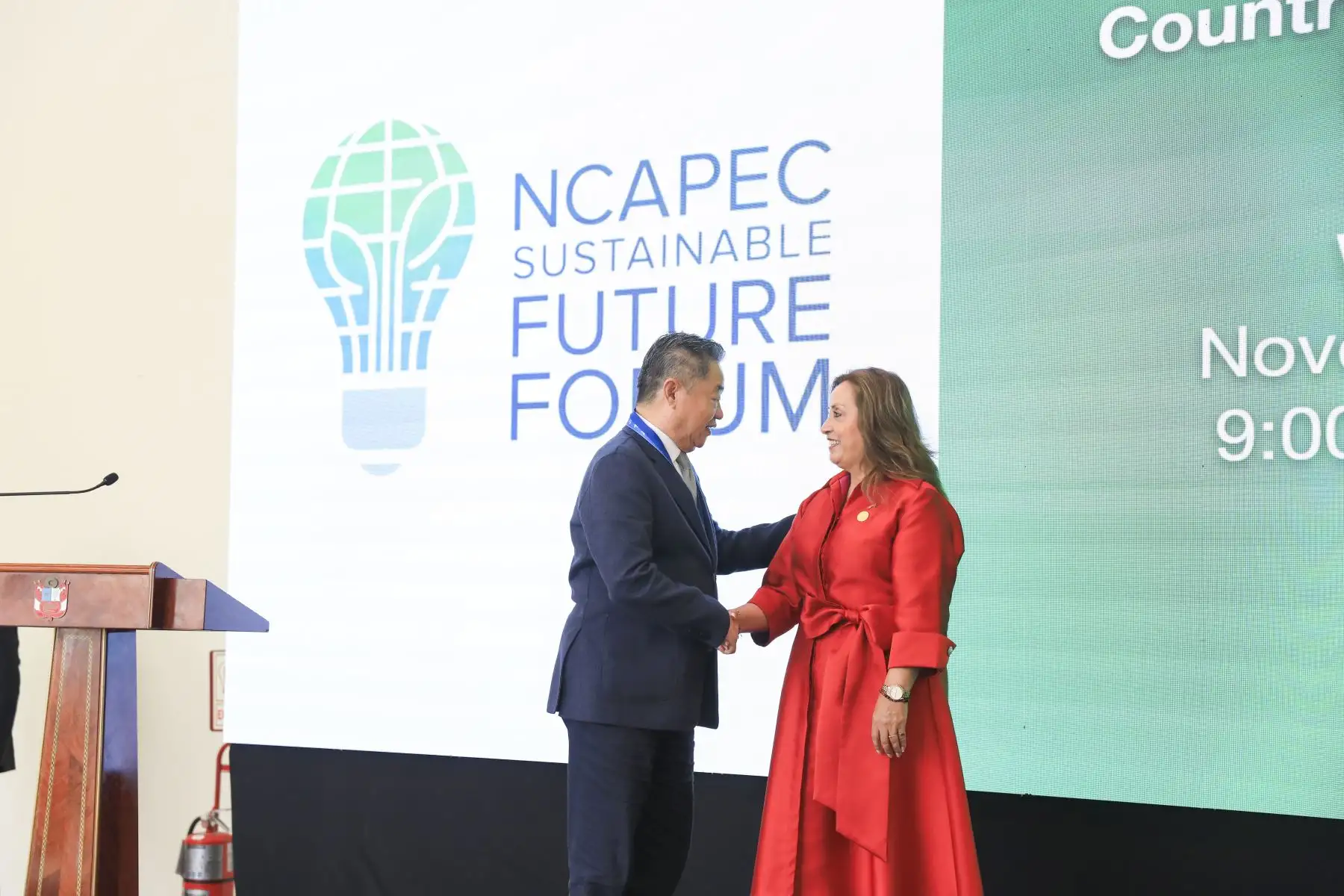 La presidenta de la república, Dina Ercilia Boluarte Zegarra, participó en la inauguración del Segundo Foro sobre el Futuro Sostenible. Foto: ANDINA/Prensa Presidencia