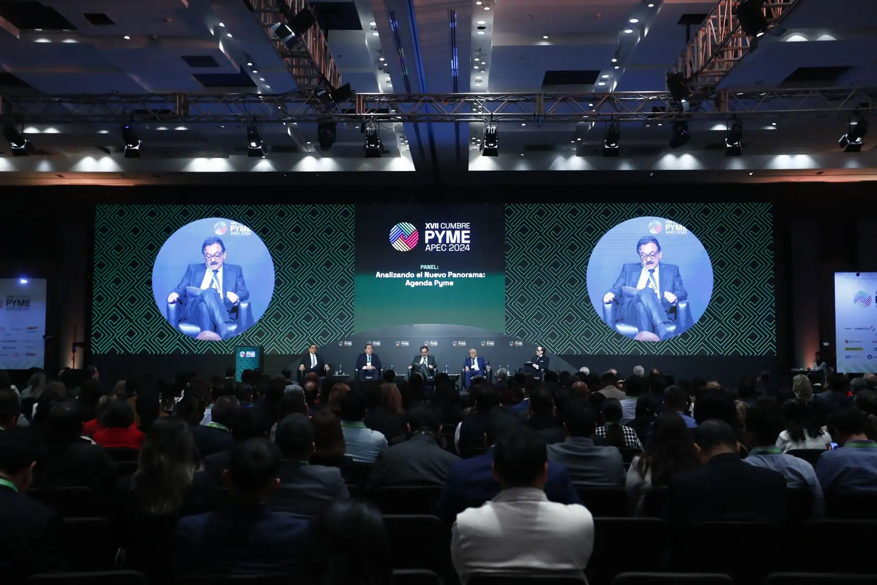 La XVII Cumbre Pyme APEC 2024 se realiza con el fin de fortalecer a las empresas, brindándoles herramientas para mejorar su competitividad e impulsar el desarrollo de políticas públicas que promuevan la formalización e internacionalización de las mismas. Foto: ANDINA/Daniel Bracamonte