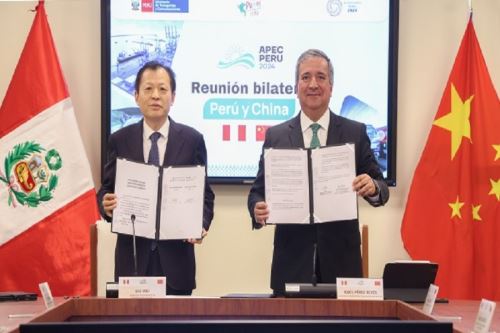 Perú y China suscriben acuerdos para fortalecer competitividad de sector transporte. Cortesía MTC