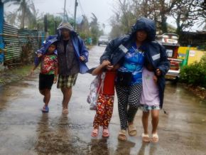 El tifón Usagi tocó tierra el jueves en el norte de Filipinas. Foto: EFE