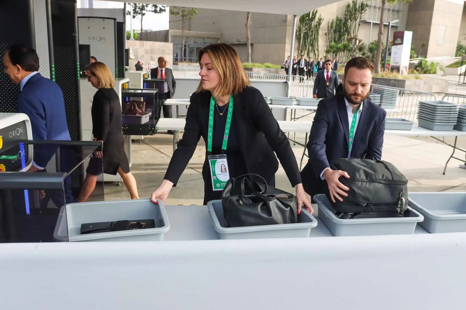 Refuerzan medidas de seguridad en el Centro Internacional de Prensa APEC para garantizar la seguridad de los líderes y delegados participantes. Foto: ANDINA/ Lino Chipana