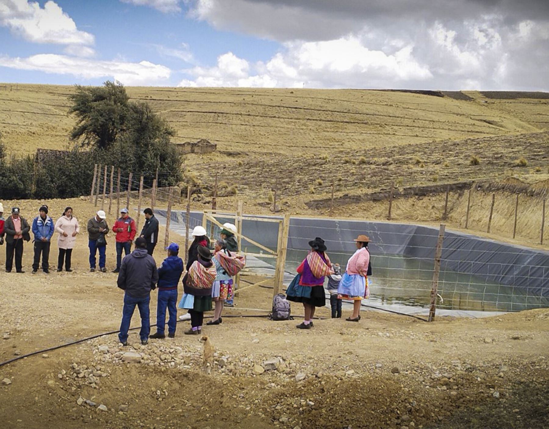 El proyecto Recarga Hídrica de Agro Rural construyó un nuevo reservorio de 500 metros cúbicos en el distrito de Ingenio, provincia de Huancayo, que potenciará el uso sostenible del recurso hídrico. ANDINA/Difusión