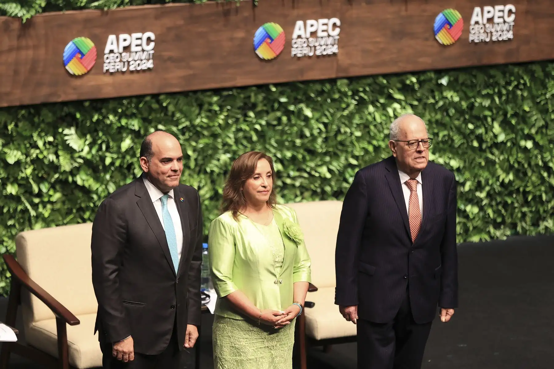 La presidenta Dina Boluarte participó en la ceremonia de apertura del APEC CEO Summit 2024. Foto: ANDINA/Jhonel Rodríguez Robles