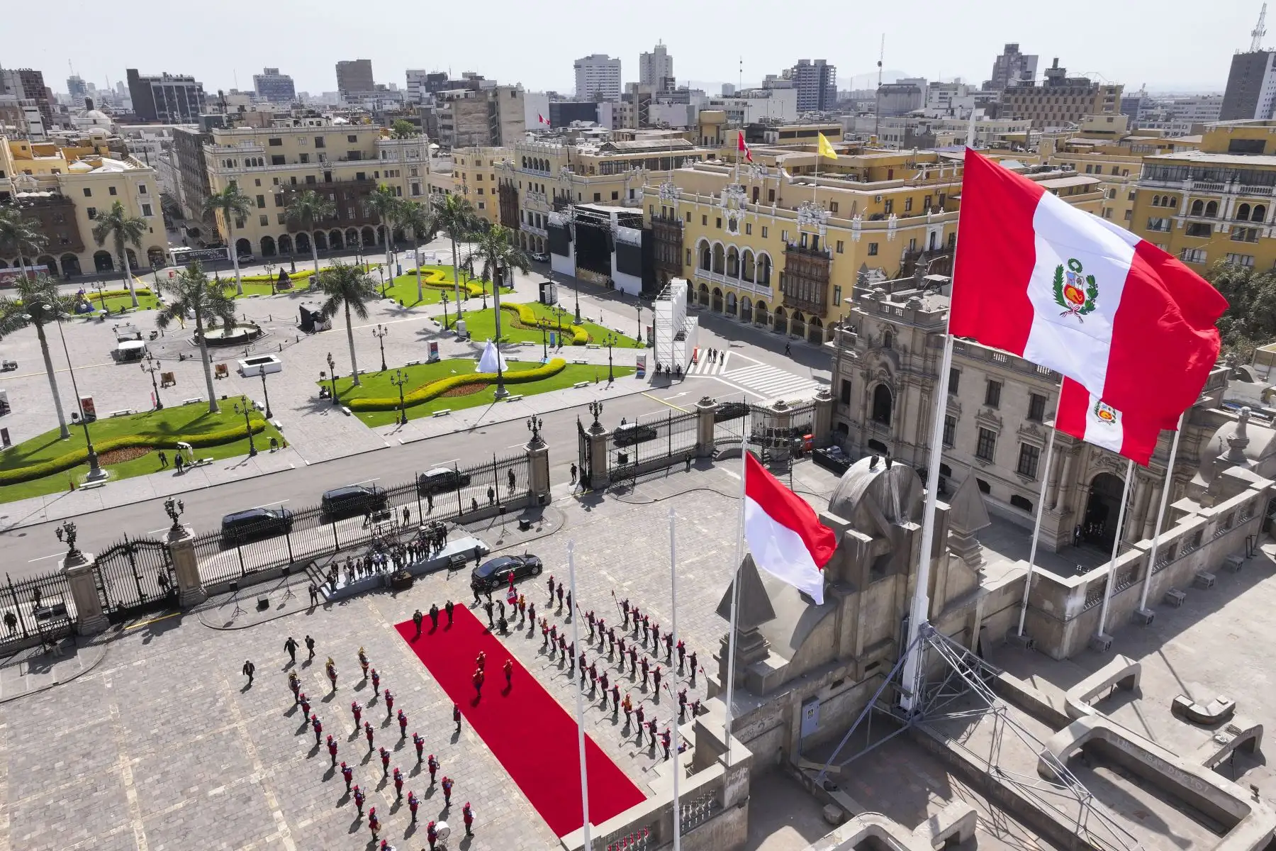 La presidenta de la república, Dina Ercilia Boluarte Zegarra, recibe al presidente de la República de Indonesia, Prabowo Subianto, quien también participará en la Semana de Líderes Económicos de APEC Perú 2024. Foto: ANDINA/Prensa Presidencia