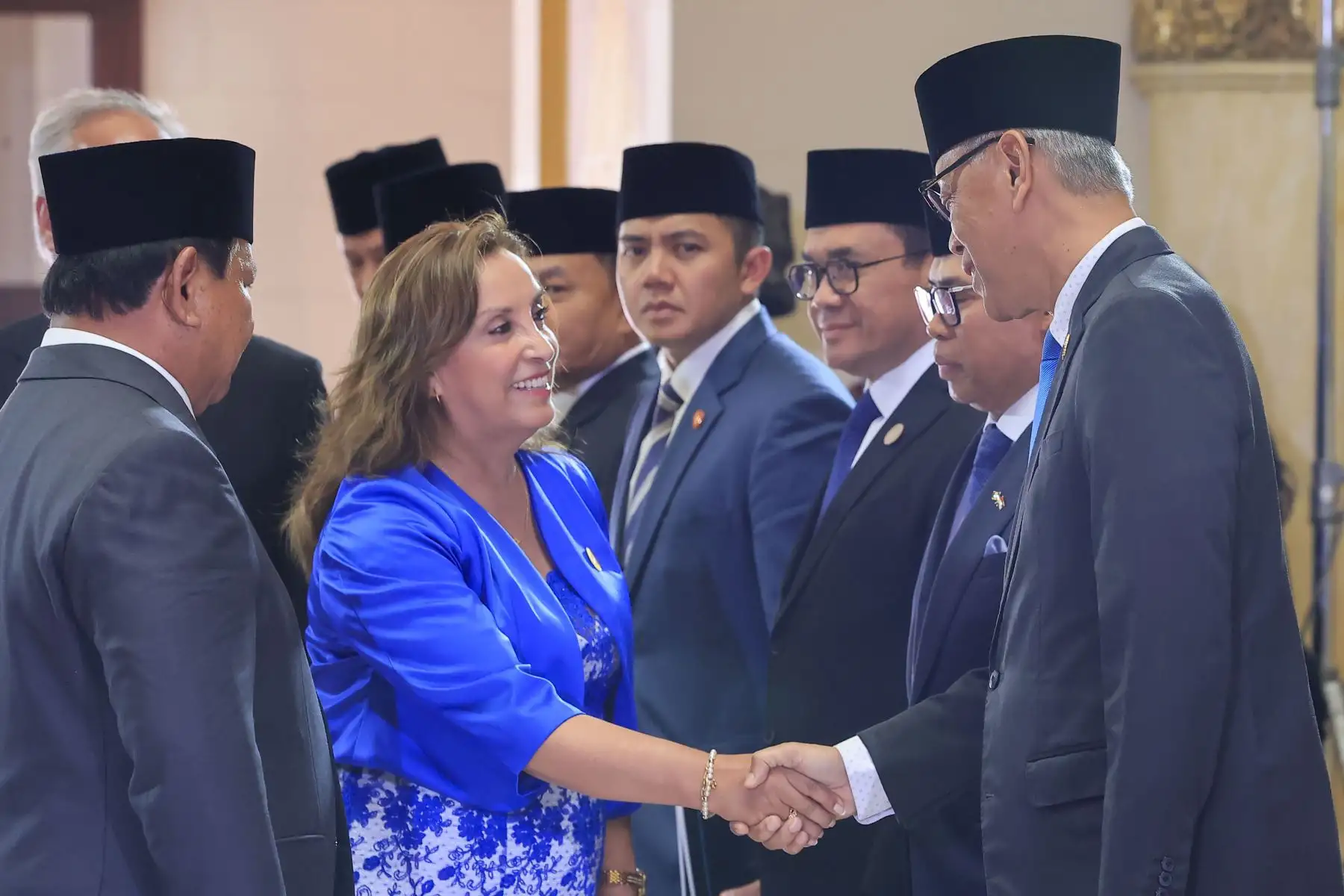 Presidenta Boluarte recibe a su homólogo de Indonesia en Palacio de Gobierno. Foto: ANDIN A/ Prensa Presidencia