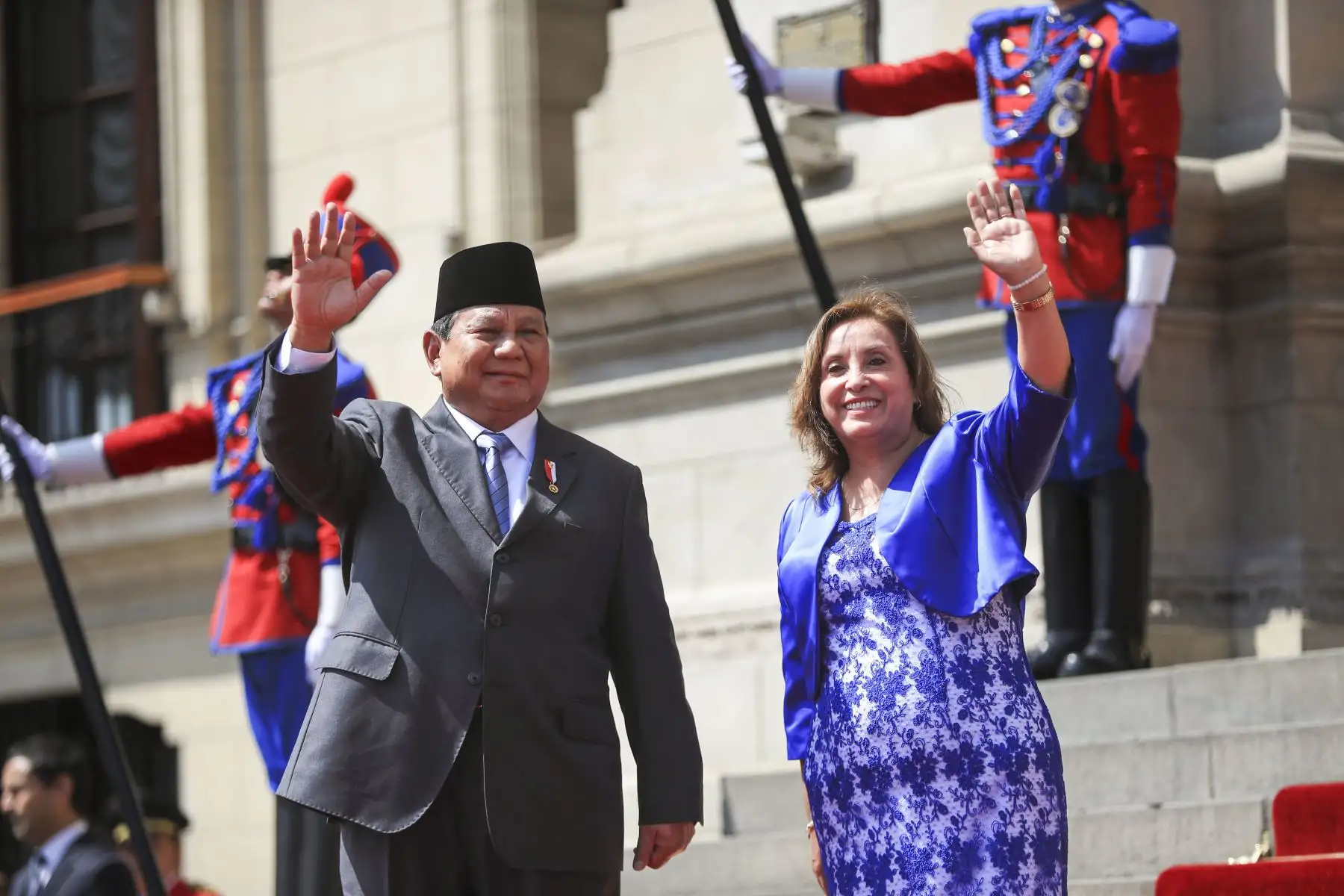 Presidenta Boluarte recibe a su homólogo de Indonesia en Palacio de Gobierno. Foto: ANDIN A/ Prensa Presidencia