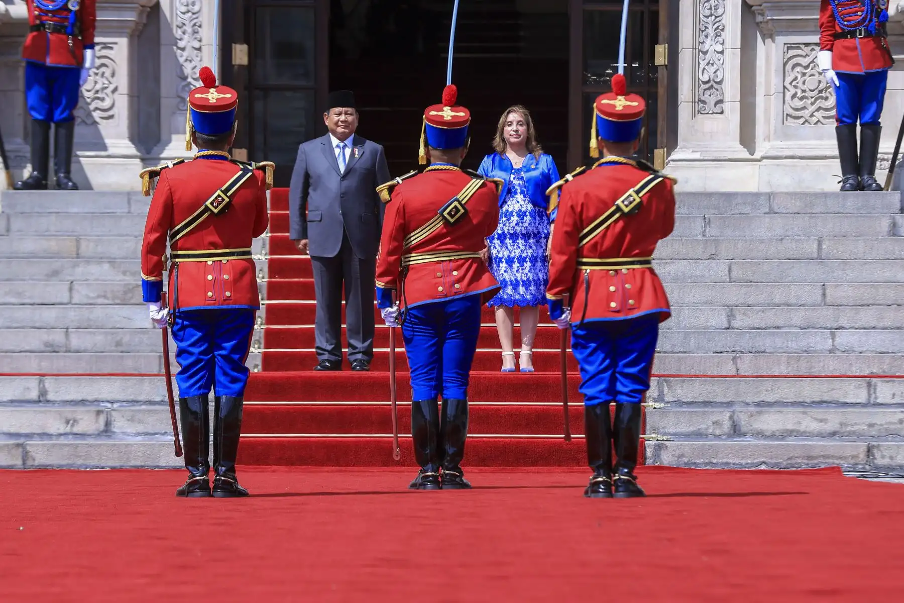 Presidenta Boluarte recibe a su homólogo de Indonesia en Palacio de Gobierno. Foto: ANDIN A/ Prensa Presidencia