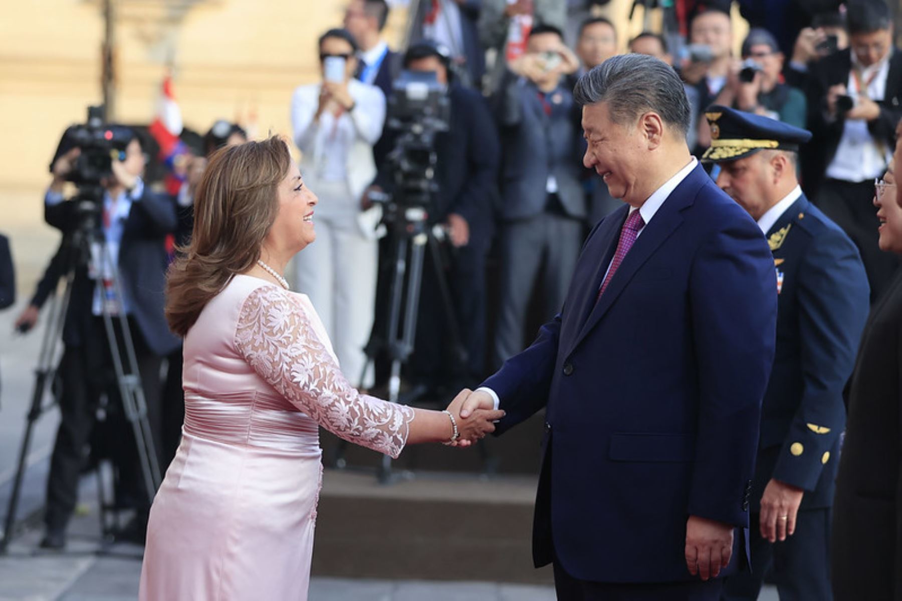 El presidente chino Xi Jinping fue recibido en Palacio de Gobierno. ANDINA/Prensa Presidencia