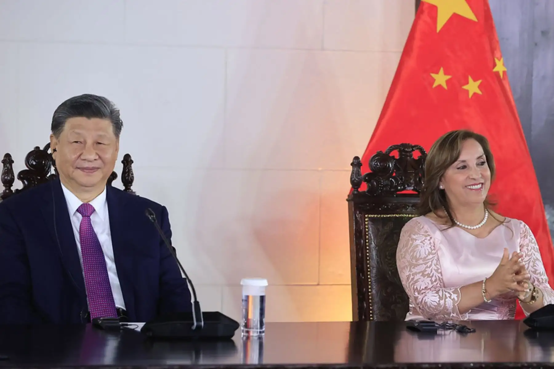 Los presidentes de Perú y China inauguraron el megapuerto de Chancay. Foto: ANDINA/Prensa Presidencia.