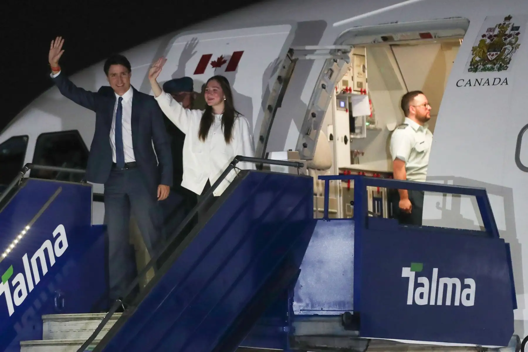 Justin Trudeau. Primer Ministro de Canadá, llega a Lima para la Cumbre APEC 2024.
Grupo Aéreo N° 8. Callao.
Foto: ANDINA / Lino Chipana.
