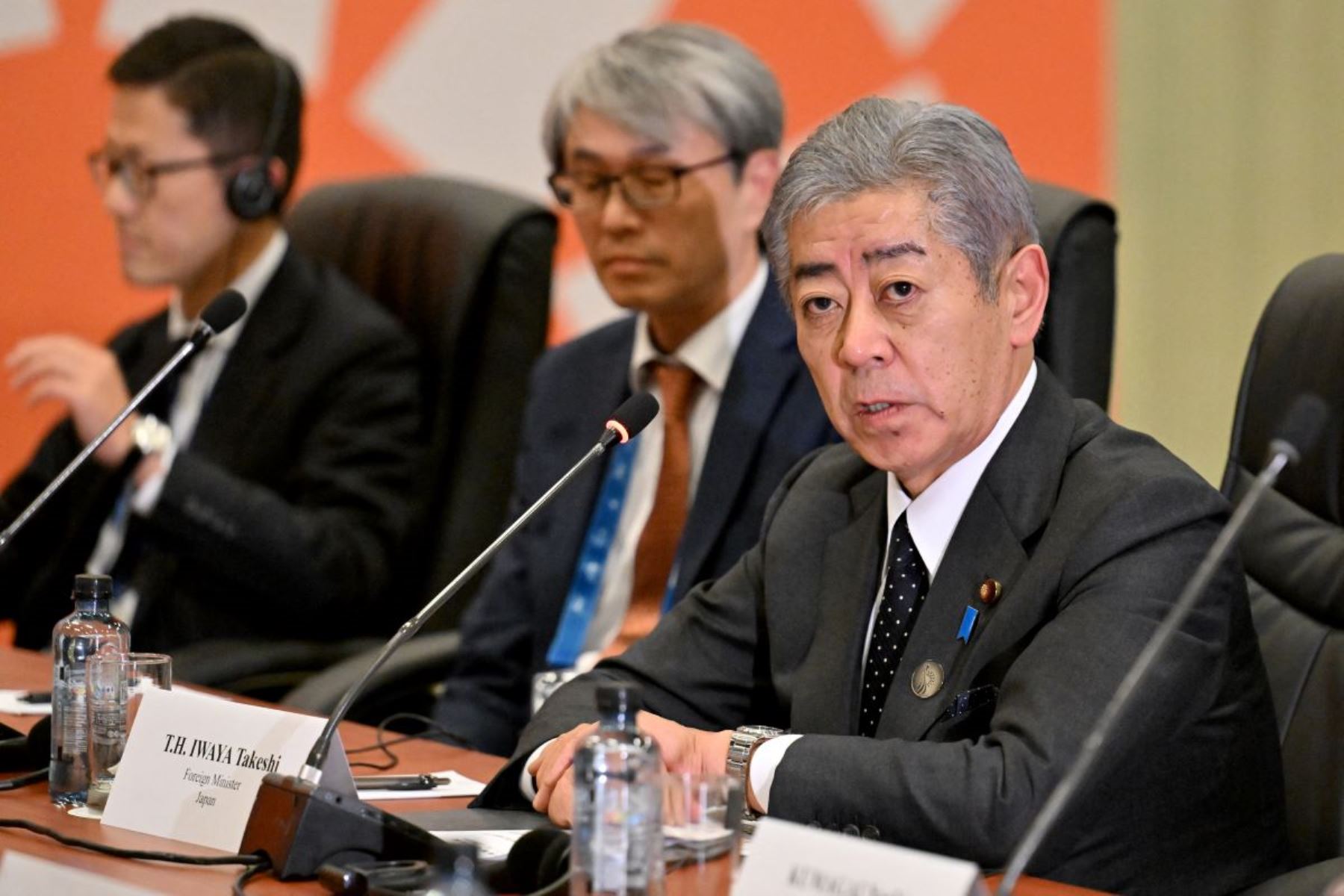 Ministro de Asuntos Exteriores de Japón, Takeshi Iwaya en APEC 2024. Foto: AFP