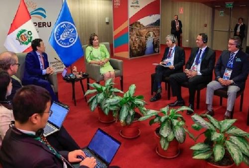 La presidenta de la República, Dina Boluarte, sostuvo una reunión con el director general de la FAO, QU Dongyu, en el marco de la Semana de Líderes APEC Perú 2024 que se realiza en Lima. ANDINA/Difusión