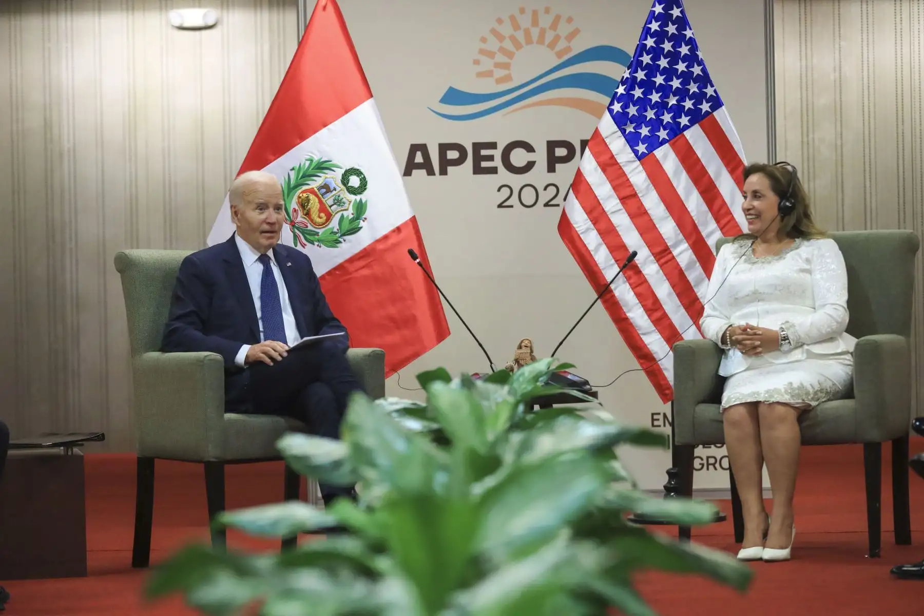Presidenta Dina Boluarte se reúne con el mandatario de Estados Unidos, Joe Biden. Foto: ANDINA/Prensa Presidencia
