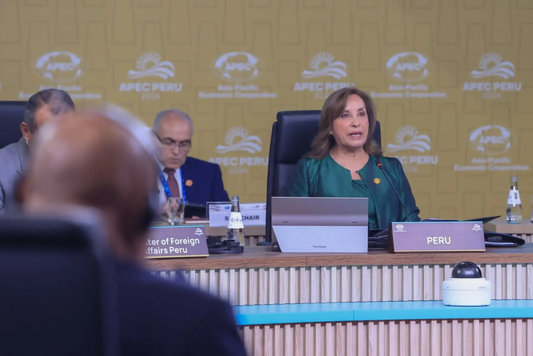Como parte del programa del último día de actividades oficiales, se inicia el Retiro de Líderes Económicos presidido por la líder de la economía peruana, Dina Ercilia Boluarte Zegarra, evento previo a la ceremonia de traspaso de la presidencia APEC. Foto: ANDINA/ Prensa Presidencia
