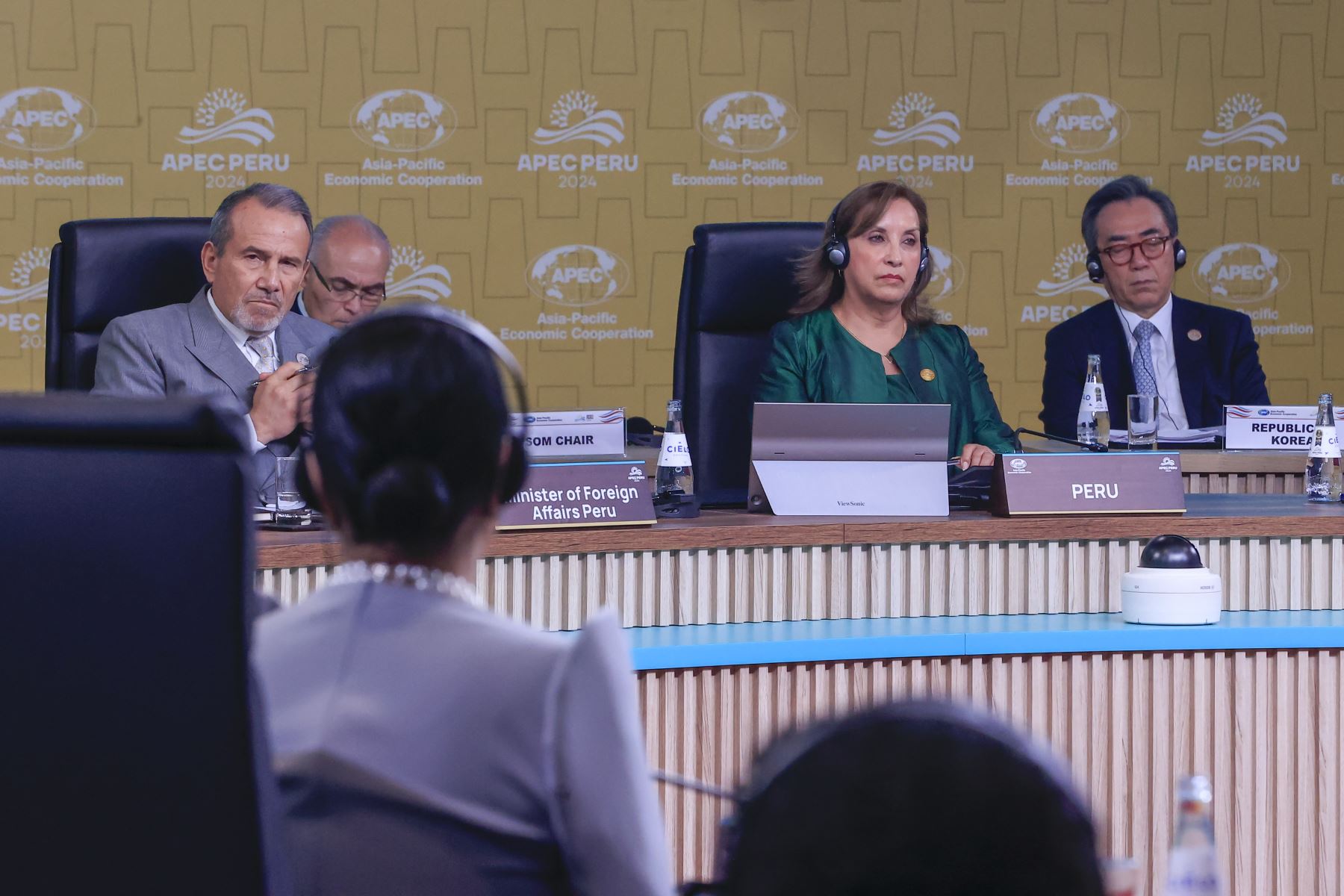 Como parte del programa del último día de actividades oficiales, se inicia el Retiro de Líderes Económicos presidido por la líder de la economía peruana, Dina Ercilia Boluarte Zegarra, evento previo a la ceremonia de traspaso de la presidencia APEC. Foto: ANDINA/ Prensa Presidencia