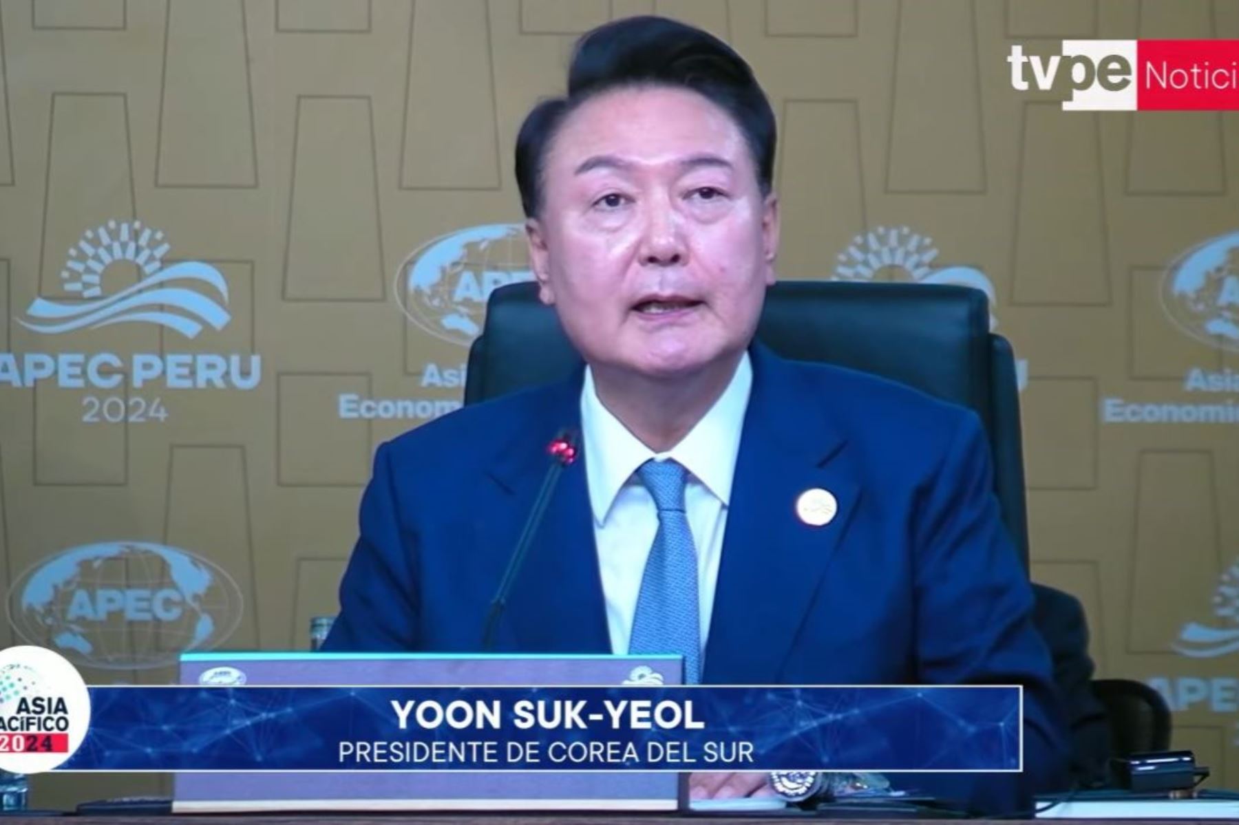 Presidente de Corea del Sur, Yoon Suk-yeol Foto: Captura TV