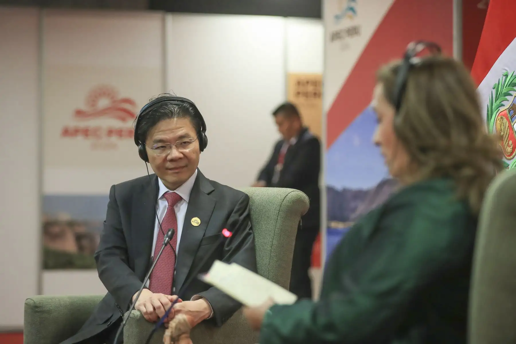 Encuentro bilateral con el Primer Ministro de Singapur, Lawrence Wong, en el marco de la Cumbre de Líderes APEC PERÚ 2024. Foto: ANDINA/Prensa Presidencia