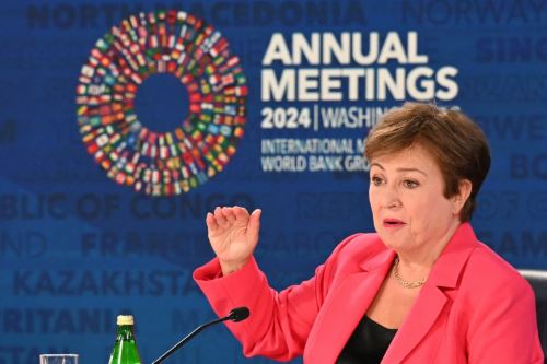 Directora gerente del Fondo Monetario Internacional, Kristalina Georgieva Foto: AFP