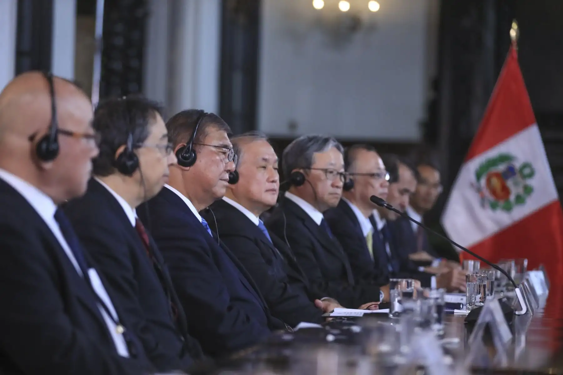 La presidenta de la república, Dina Ercilia Boluarte Zegarra, recibe al primer ministro de Japón, Shigeru Ishiba, en Palacio de Gobierno. Foto: ANDINA/Prensa Presidencia