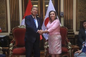 La presidenta de la república, Dina Ercilia Boluarte Zegarra, recibe al primer ministro de Japón, Shigeru Ishiba, en Palacio de Gobierno. Foto: ANDINA/Prensa Presidencia