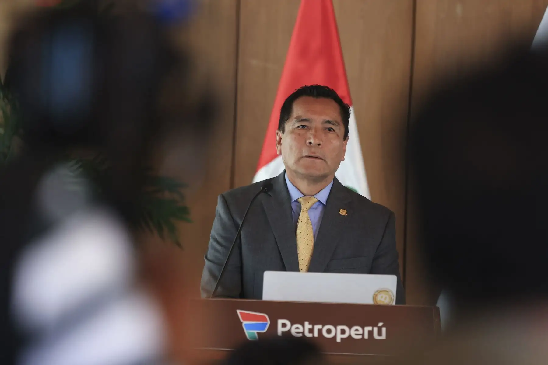 Alejandro Narváez Liceras, presidente del directorio de Petroperú, brindó una conferencia de prensa acerca de los últimos avances y situación actual de la empresa. Foto: ANDINA/Jhonel Rodríguez Robles