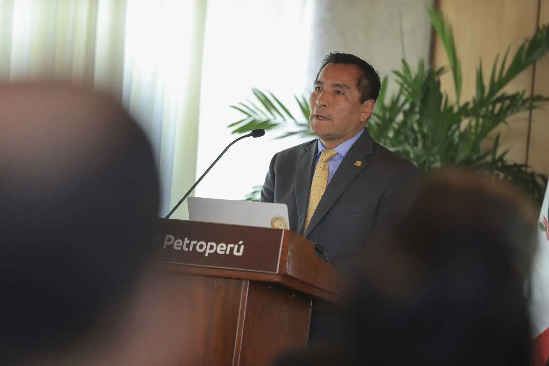Alejandro Narváez Liceras, presidente del directorio de Petroperú, brindó una conferencia de prensa acerca de los últimos avances y situación actual de la empresa. Foto: ANDINA/Jhonel Rodríguez Robles