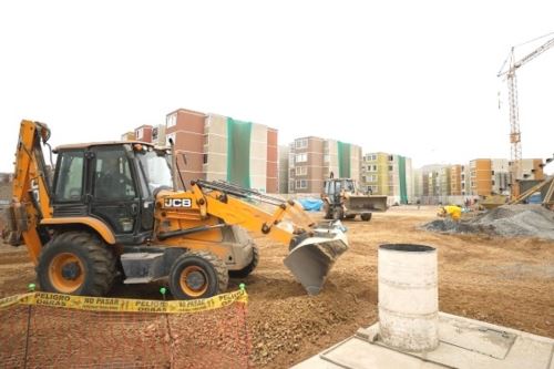 Carabayllo: construyen 500 viviendas sociales que se pueden adquirir con bonos del MVCS. Foto: ANDINA/Difusión.