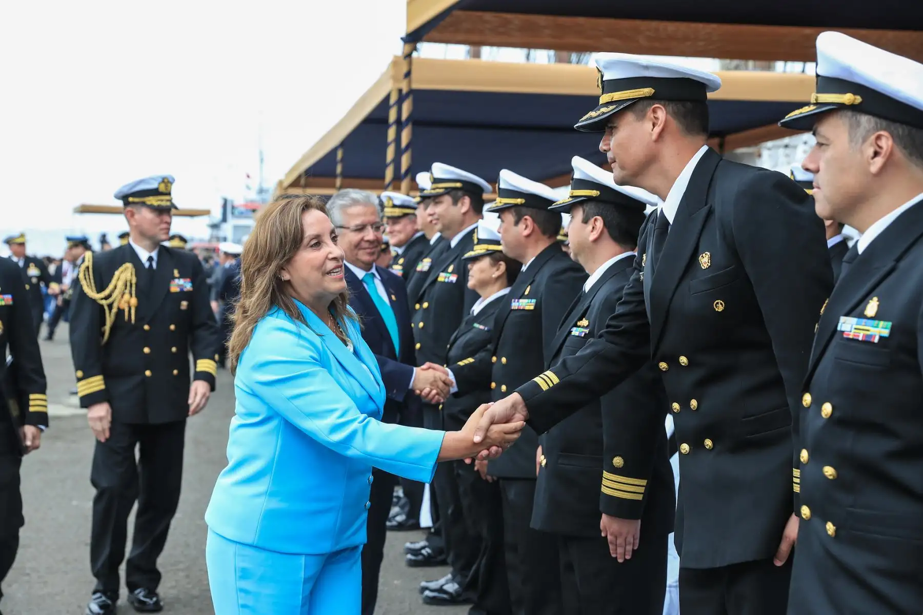 Presidenta Dina Boluarte participa en ceremonia de zarpe del B.A.P. Carrasco a la Antártida.
Foto: ANDINA/Prensa Presidencia