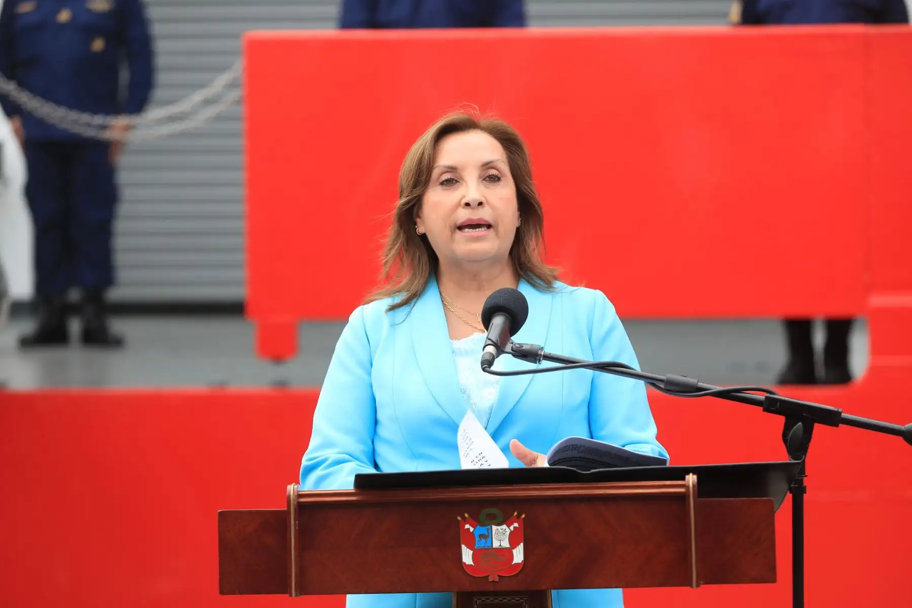 Presidenta Dina Boluarte participa en ceremonia de zarpe del B.A.P. Carrasco a la Antártida.
Foto: ANDINA/Prensa Presidencia