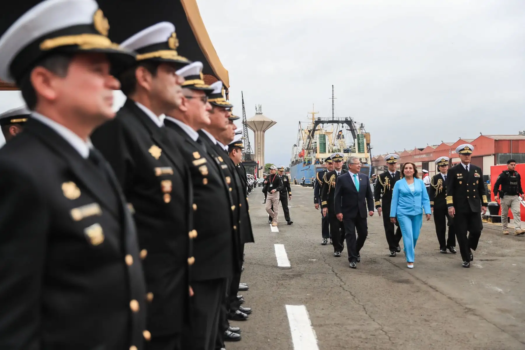 Presidenta Dina Boluarte participa en ceremonia de zarpe del B.A.P. Carrasco a la Antártida.
Foto: ANDINA/Prensa Presidencia