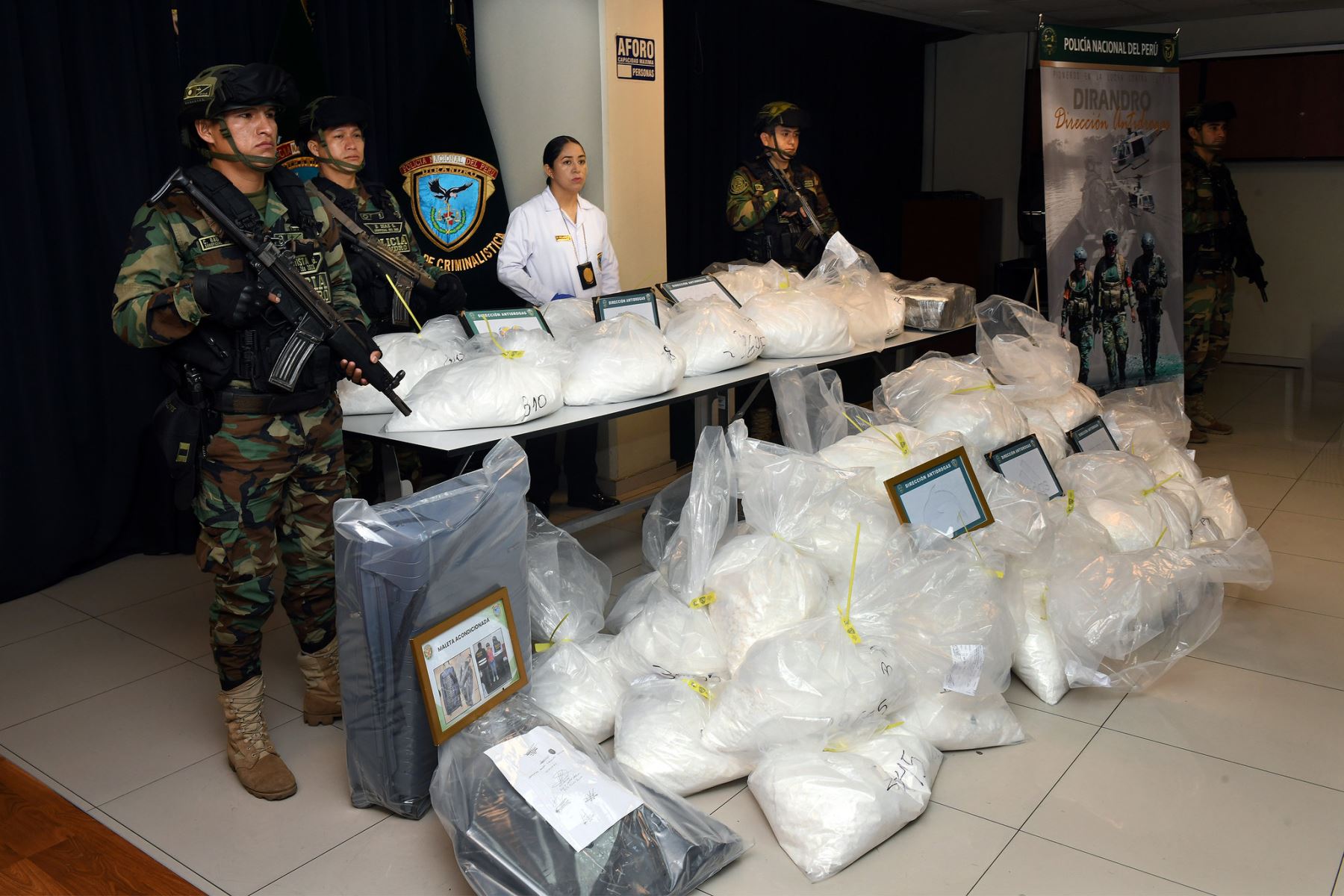 La cantidad de droga decomisada este año, 133 toneladas, marca un récord histórico, informa el Ministerio del Interior. Foto:  Foto: Difusión