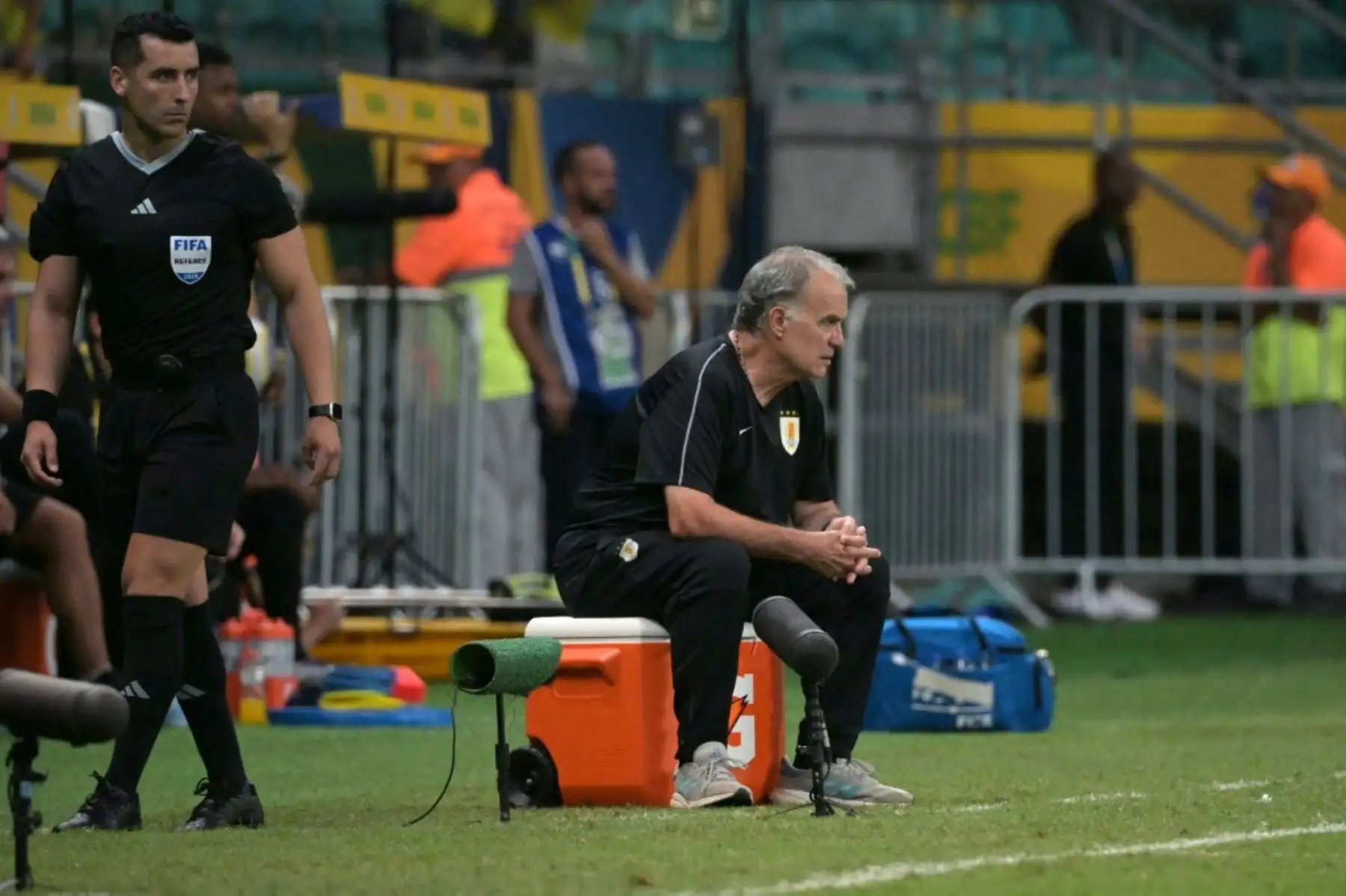 Con un gol de Federico Valverde, Uruguay se llevó un punto de visitante frente a un Brasil con no pudo con los dirigidos por Marcelo Bielsa. Foto: AFP
