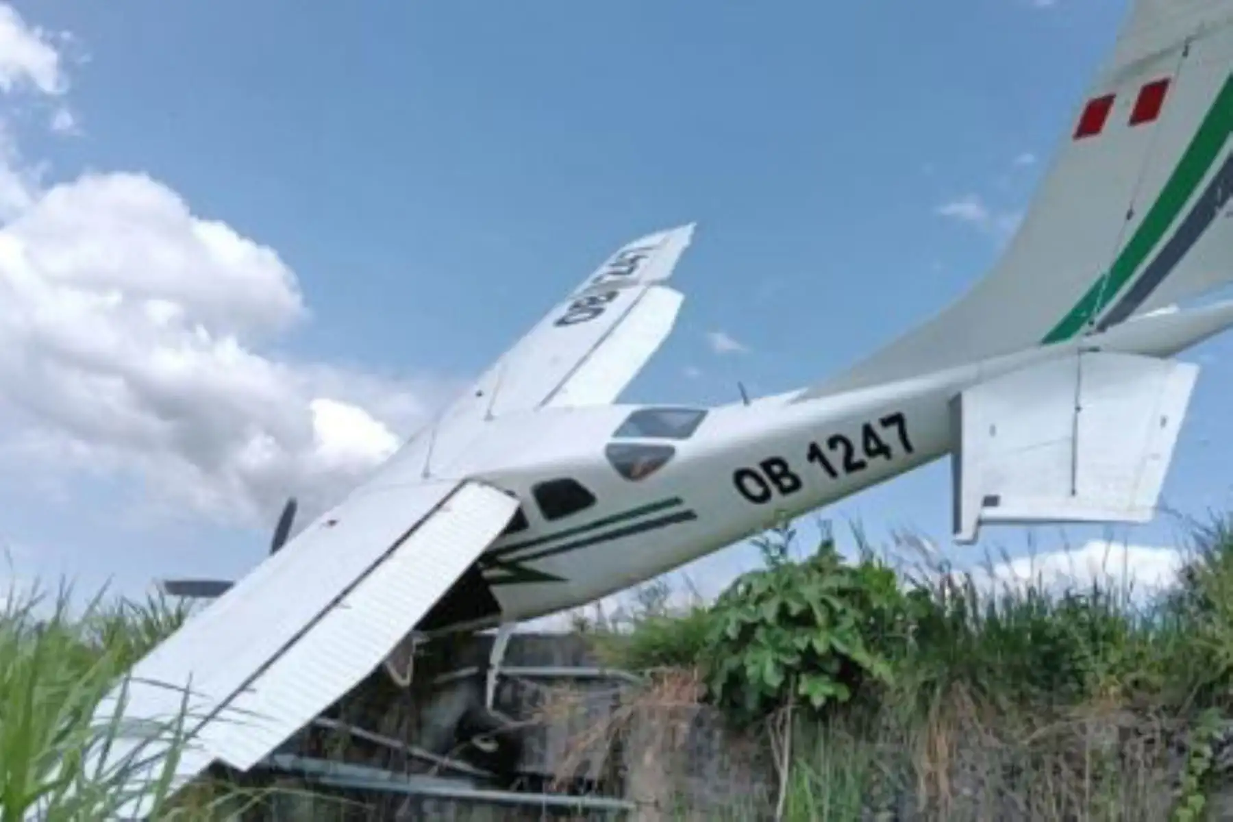 El incidente, ocurrido en la mañanadel martes 19 de noviembre, fue atribuido a la presencia de vientos fuertes que desestabilizaron a la aeronave. Foto: Difusión